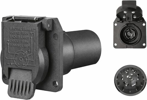 7-Way Trailer/RV Blade Socket (1 Unit) - OEM Replacement - USCAR to 7-Pin Vehicle-Side Female-End Socket - Trailer Plug - Factory 7 Pin & Tow Package Required (55415 or 11-916P) (1) in Saudi Arabia