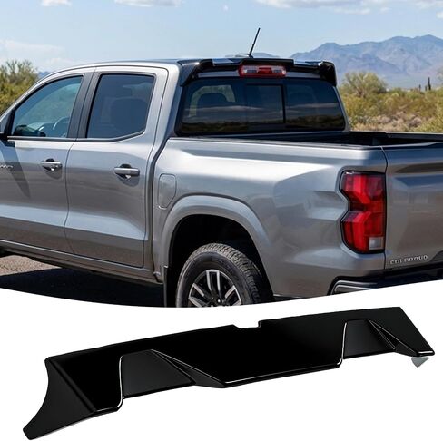 STSEV01 Rear Spoiler Cab Roof Wing Fit for Chevy Colorado 2023-2026 Accessories LT/WT/ Z71/ ZR2/ Trail Boss, ABS Gloss Black Add-on Top Lip Truck Cabs Exterior in Saudi Arabia
