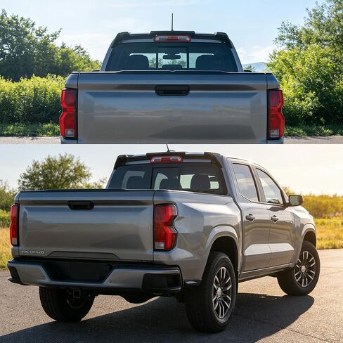 STSEV01 جناح سقف الكابينة الخلفي مناسب لملحقات Chevy Colorado 2023-2026 LT/WT/ Z71/ ZR2/ Trail Boss، ABS أسود لامع إضافي على الجزء العلوي من كابينة شاحنة الشفة الخارجية in Kuwait