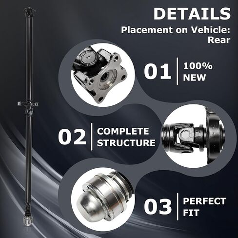 Partsflow 84.86 "عمود محرك خلفي مجموعة عمود الإدارة لـ 2007 2008 2009 بونتياك تورنت 2007 2008 2009 شيفروليه إكوينوكس 3.4L AWD 946-035 in Kuwait