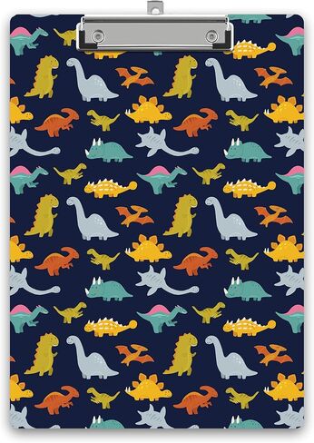 Dinosaur Clipboard，Dino Clip Boards for Kids Students Teacher Nurse Classroom Office，Wood Clipboards with Low Profile Metal Clip，Standard Letter Size 9 X 12.5 in Hardcard Board for Work -A09 in Saudi Arabia