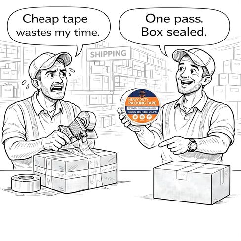 Heavy-Duty Clear Packing Tape 4-Pack – 3.1 Mil Thick Shipping Tape Refill Rolls, Tear & Split Resistant, Strong Hold for Box Sealing, Moving & Mailing, 1.88" x 55 yd in Saudi Arabia