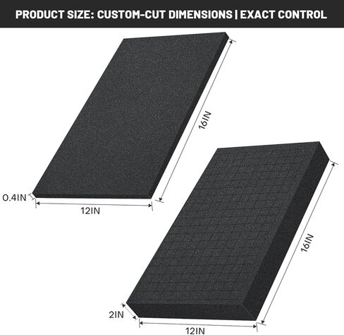 Dual-Thickness Case Foam Insert Kit (2PCS 16x12x2" + 2PCS 16x12x0.4") - Pick and Pluck Protective Layer for Tool Drawers, Game Cases & Collectible Organizers in Kuwait