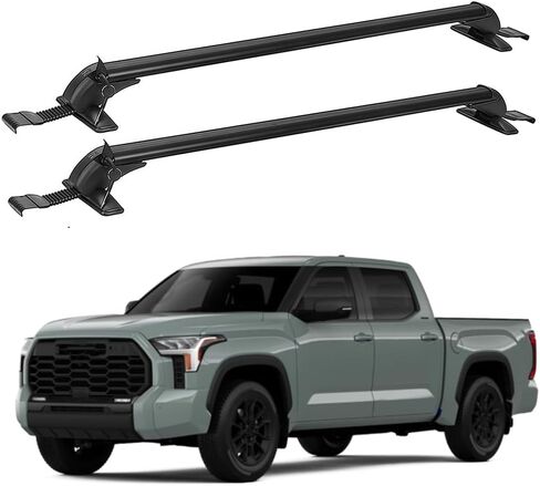 Lockable Roof Racks Cross Bars Fits for Toyota Tundra 2022-2026 Without Roof Side Rails, Anti-Rust/Theft Aluminum Roof Rails Crossbars Cargo Luggage Rack Carrier Rooftop Cargo Bike,Black in Saudi Arabia