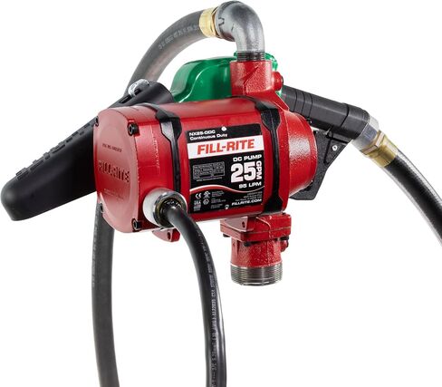 Fill-Rite NX25-DDCNB-AA 12V / 24V 25 GPM Bung Mounted Fuel Transfer Pump w/Discharge Hose & Auto Nozzle (Green) in Kuwait