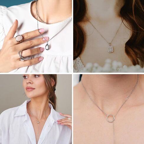20 Pack Necklace Chain Bulk Stainless Steel Necklace Chains 17/20 Inch Bulk 1.6mm Silver Necklaces for Jewelry Making with Lobster Clasps Fadeless Snake Cadenas for DIY Crafts in Saudi Arabia