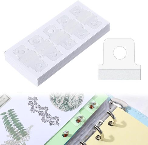 Ymapinc 500PCS Clear Binder Hole Reinforcement Stickers, Self-Adhesive Paper Hole Punch Stickers, Binder Accessories for Scrapbooking Album Notebook Office Supplies in Kuwait