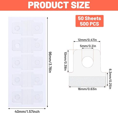 Ymapinc 500PCS Clear Binder Hole Reinforcement Stickers, Self-Adhesive Paper Hole Punch Stickers, Binder Accessories for Scrapbooking Album Notebook Office Supplies in Kuwait