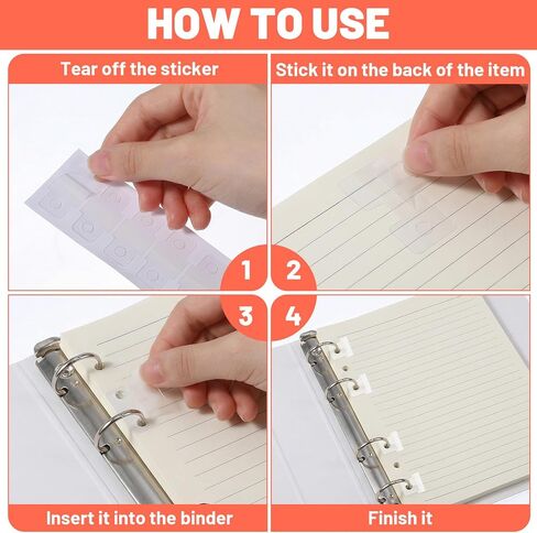 Ymapinc 500PCS Clear Binder Hole Reinforcement Stickers, Self-Adhesive Paper Hole Punch Stickers, Binder Accessories for Scrapbooking Album Notebook Office Supplies in Kuwait