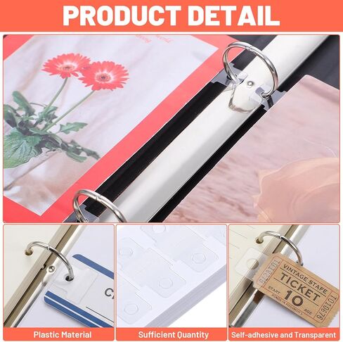 Ymapinc 500PCS Clear Binder Hole Reinforcement Stickers, Self-Adhesive Paper Hole Punch Stickers, Binder Accessories for Scrapbooking Album Notebook Office Supplies in Kuwait