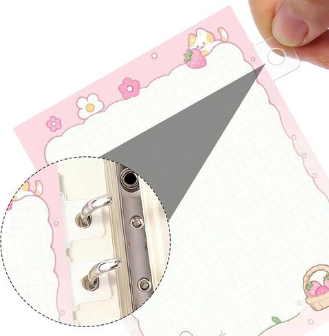 150pcs Clear Binder Refill Sheet Converter Stickers, Paper Hole Reinforcement Stickers Circles, Hole Reinforcements No Punched Paper Sheets for Planner Scrapbooking DIY projects in Saudi Arabia