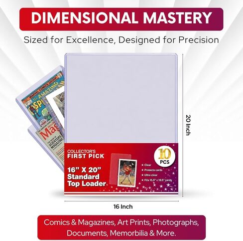 محمل علوي مقاس 16 × 20 من كوليكتورز فيرست بيك - 10 قطع - حزمة واحدة - للمطبوعات الفنية والصور الفوتوغرافية والمستندات والتذكارات والمزيد! in Kuwait