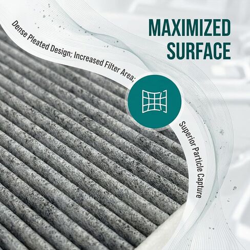 Mandark Car Cabin Air Filter, OEM# 80292-SDA-A01 High-Efficiency Filtration Vehicle Air Filter with Activated Carbon, Automotive Replacement, Compatible with Odyssey Crosstour Accord in Kuwait