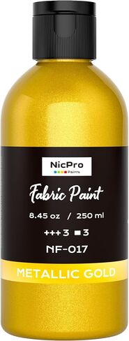 طلاء قماش أبيض من Nicpro، 8.45 أونصة (250 مل) طلاء قماش للملابس، طلاء نسيج ناعم وغني وغير سام للحرف اليدوية المصنوعة من القماش والقمصان والأحذية الجلدية والجينز والحقائب القماشية للأطفال البالغين in Kuwait