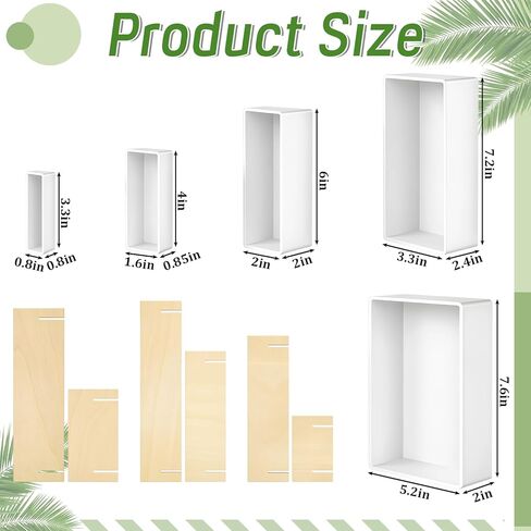 HANLANXUE 5 Pcs Large Resin Molds, Rectangle Silicone Molds for Epoxy Resin, Cuboid Resin Moulds with Wooden Support, Deep Pour Mold for Furniture Decor, DIY Wedding Bouquets, Valentine's Day Gifts in Saudi Arabia