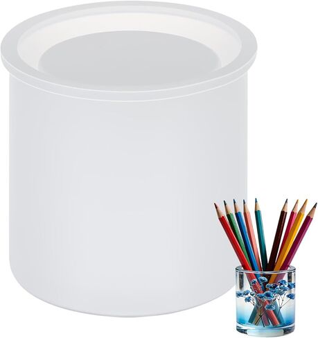 1pc Silicone Pen Holder Mold DIY Pencil Holder Mold Resin Craft Silicone for Desk Organizer in Kuwait