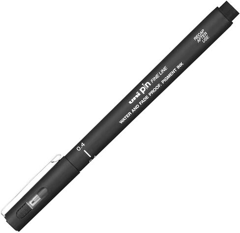 Uni Pin Uni-Ball Pin Drawing Pen Fineliner Ultra Fine Line Marker 0.4Mm Black Ink - [Pack Of 3] in Saudi Arabia