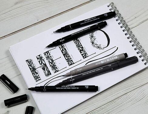 Uni Pin Uni-Ball Pin Drawing Pen Fineliner Ultra Fine Line Marker 0.4Mm Black Ink - [Pack Of 3] in Saudi Arabia