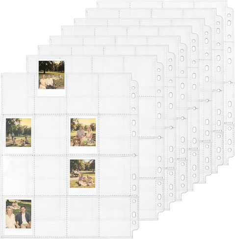 50 Pack Photo Sleeves for 3 Ring Binder - (2x2, for 800 Photos), Archival Photo Page Protectors 2x2, Clear Plastic Photo Album Refill Pages Photo Pockets, Postcard Sleeves, Acid-Free in Saudi Arabia