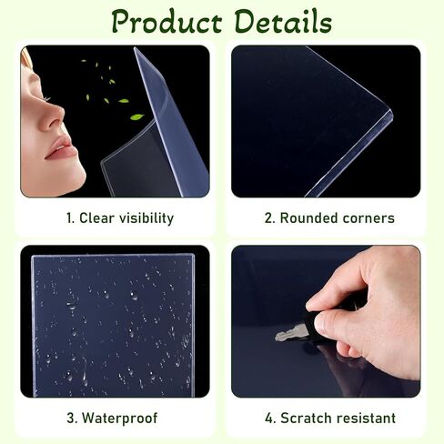 12 Pcs Toploader Durable Clear PVC Sheet Protectors, 11x14in Clear Sheet Protectors, Semi Rigid Plastic Paper Page Protector Sleeves, Hard Plastic Paper Page Protector for Pictures Photos Prints in Kuwait