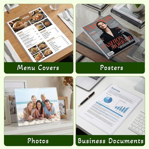 12 Pcs Toploader Durable Clear PVC Sheet Protectors, 11x14in Clear Sheet Protectors, Semi Rigid Plastic Paper Page Protector Sleeves, Hard Plastic Paper Page Protector for Pictures Photos Prints in Kuwait