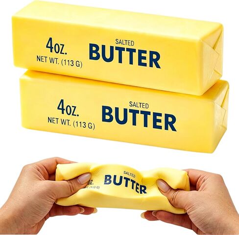 Butter Squishy Slow Rising Squeeze Toy, Soft Squishy Butter Stick, Realistic Food Sensory Fidget Toy for Stress & Anxiety Relief, Squeeze Ball for Office Decor, Party Favors Gifts in Saudi Arabia