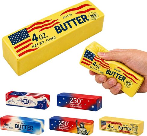 Butter Squishy Slow Rising Squeeze Toy, Soft Squishy Butter Stick, Realistic Food Sensory Fidget Toy for Stress & Anxiety Relief, Squeeze Ball for Office Decor, Party Favors Gifts in Saudi Arabia