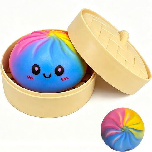 Dumpling Squishies New Mystery Glitter Squishies Dumpling with Box Stress Relief Balls Sensory Toys Desk Squeeze Toys Gift in Saudi Arabia