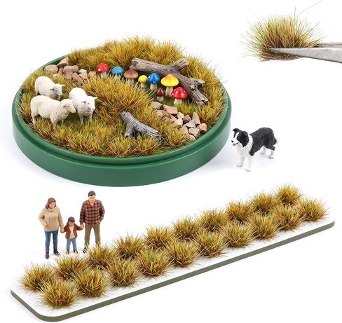 32Pcs Static Grass Bushy Tufts Lowland Shrubs Model Kit, Tuft Terrain Models Kit for Train Landscape Railroad Scenery Sand Layout Model Miniature Bases and Dioramas in Saudi Arabia