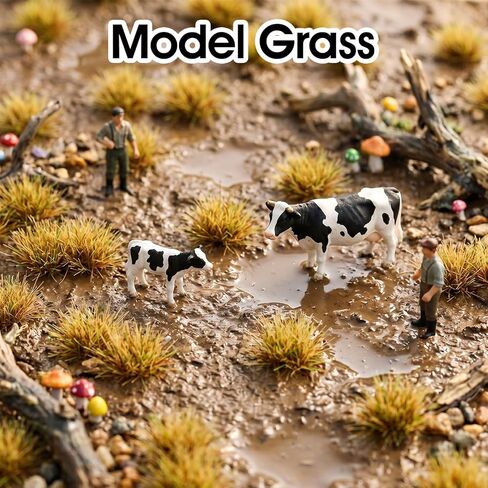 32Pcs Static Grass Bushy Tufts Lowland Shrubs Model Kit, Tuft Terrain Models Kit for Train Landscape Railroad Scenery Sand Layout Model Miniature Bases and Dioramas in Saudi Arabia