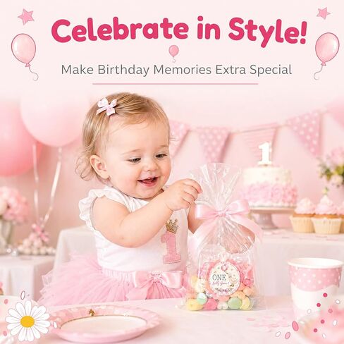120 Pack 1st Birthday Goose Stickers, ONE Silly Goose Stickers for Baby First Birthday Party Decorations, High Chair Decor, Smash Cake, Gift Bags & Invitations, 1.6" Round in Saudi Arabia