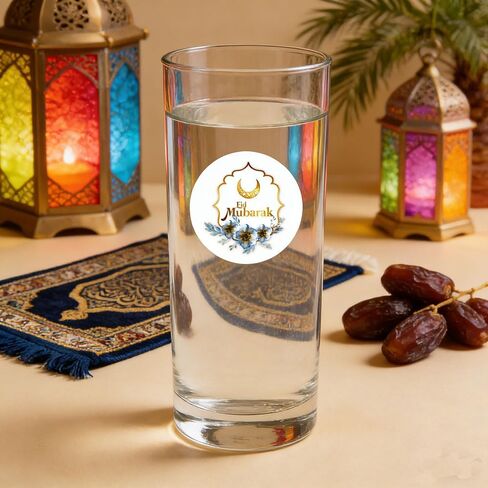 SWYOUN 96PCS Gold Eid Mubarak Stickers Eid Party Decorations Ramadan Mubarak Party Supplies in Saudi Arabia