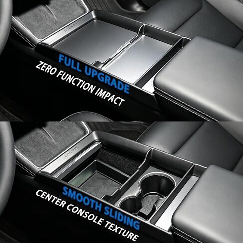 Center Console Organizer Tray for 2025-2026 Tesla Model Y Juniper and 2024-2026 Model 3 Highland (Standard, Premium & Performance) - Console Storage Rack - Black in Saudi Arabia