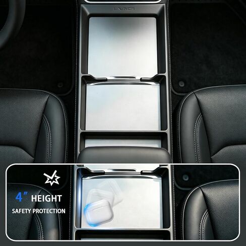 Center Console Organizer Tray for 2025-2026 Tesla Model Y Juniper and 2024-2026 Model 3 Highland (Standard, Premium & Performance) - Console Storage Rack - Black in Saudi Arabia