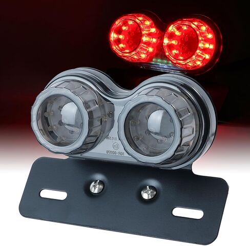 AUTOXBERT 40 LED Motorcycle Tail Light Integrated Brake Running Turn Signal License Plate Light, 12V Waterproof Metal Housing for Street Bikes Cruisers Choppers in Kuwait