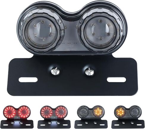 AUTOXBERT 40 LED Motorcycle Tail Light Integrated Brake Running Turn Signal License Plate Light, 12V Waterproof Metal Housing for Street Bikes Cruisers Choppers in Kuwait