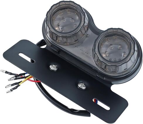 AUTOXBERT 40 LED Motorcycle Tail Light Integrated Brake Running Turn Signal License Plate Light, 12V Waterproof Metal Housing for Street Bikes Cruisers Choppers in Kuwait