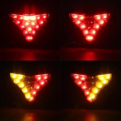 ضوء LED للدراجة النارية - ضوء إشارة الانعطاف LED المتكامل متوافق مع YAMAHA YZF1000 R1 2009-2014 (أسود) in Kuwait