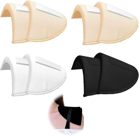 CllyCnny Shoulder Pads for Women Clothing-No-Sewing Required Anti-Slip Detachable Reusable Soft Sponge,4 Pairs Shoulder Pads 1.5cm Thickening Foam for Women Men Costume Blazer Suit Jacket Shirt in Saudi Arabia