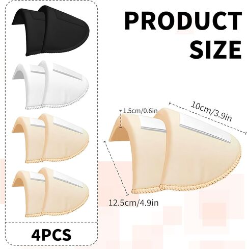 CllyCnny Shoulder Pads for Women Clothing-No-Sewing Required Anti-Slip Detachable Reusable Soft Sponge,4 Pairs Shoulder Pads 1.5cm Thickening Foam for Women Men Costume Blazer Suit Jacket Shirt in Saudi Arabia