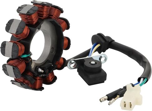 Magneto Stator 12 Coil Corrosion and Moisture Resistance Electric Motor Stator Replacement Par Compatible with 2008-2015 CBF125 Motorcycle OEM 31120-KWF-941 in Saudi Arabia