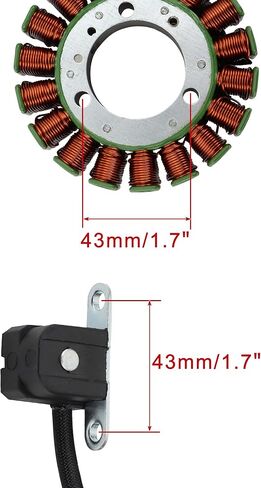 WOOSTAR 18 Coil 6 Wire Magneto Stator Replacement for Vs1400 Boulevard S83 OEM 32101-38B02-000 in Saudi Arabia