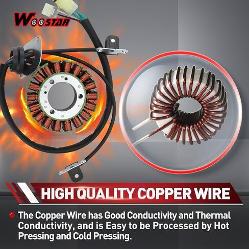 WOOSTAR 18 Coil 6 Wire Magneto Stator Replacement for Vs1400 Boulevard S83 OEM 32101-38B02-000 in Saudi Arabia