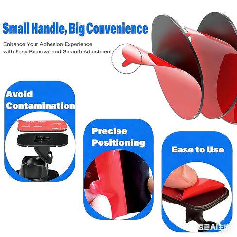 Sticky Adhesive Pads Replacement Mounting Tape 4 Pcs, Dashboard Pad Mounting Disk Adhesive Replacement Kit, Double-Sided Stickers for Suction Cup Dashboard Phone Holder ((2'' Circles)) in Saudi Arabia
