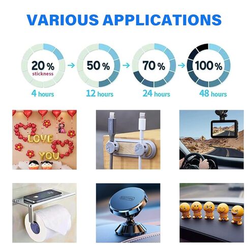 Sticky Adhesive Pads Replacement Mounting Tape 4 Pcs, Dashboard Pad Mounting Disk Adhesive Replacement Kit, Double-Sided Stickers for Suction Cup Dashboard Phone Holder ((2'' Circles)) in Saudi Arabia