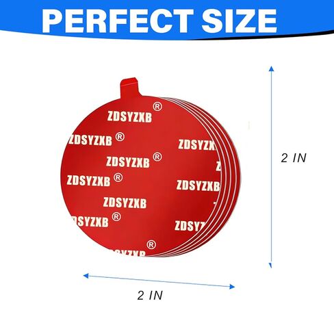 Sticky Adhesive Pads Replacement Mounting Tape 4 Pcs, Dashboard Pad Mounting Disk Adhesive Replacement Kit, Double-Sided Stickers for Suction Cup Dashboard Phone Holder ((2'' Circles)) in Saudi Arabia