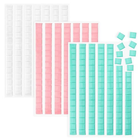 288 Pcs Adhesive Sticky Tack, Poster Putty for Walls No Damage, Removable Mounting Putty Reusable Wall Safe Sticky Tack for Wall Hanging Pictures Photo Frames Party Decorations, White,Pink,Light Blue in Kuwait
