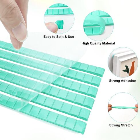 288 Pcs Adhesive Sticky Tack, Poster Putty for Walls No Damage, Removable Mounting Putty Reusable Wall Safe Sticky Tack for Wall Hanging Pictures Photo Frames Party Decorations, White,Pink,Light Blue in Kuwait