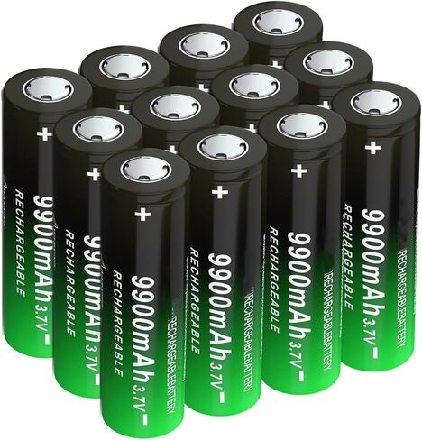 18650 3.7V Rechargeale Battery Flat Top High Capacity Lithium Polymer Ni-MH Rechargeable Battery for Remote Control, Game Console in Kuwait
