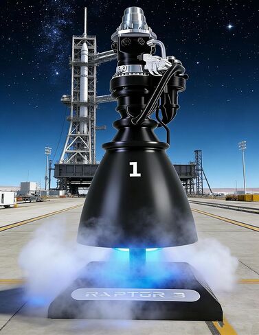 BiKiBao Spacex Starship Engine Model Falon 9 Rocket Engine Metal Static Model Display Toy Space Gift for Spacer 7in Metal Component Raptor Engine in Saudi Arabia